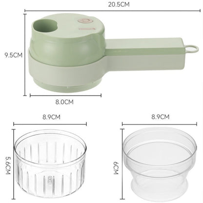Cordless Electric Food Chopper & Vegetable Cutter Set with Garlic Mincer and Slicer