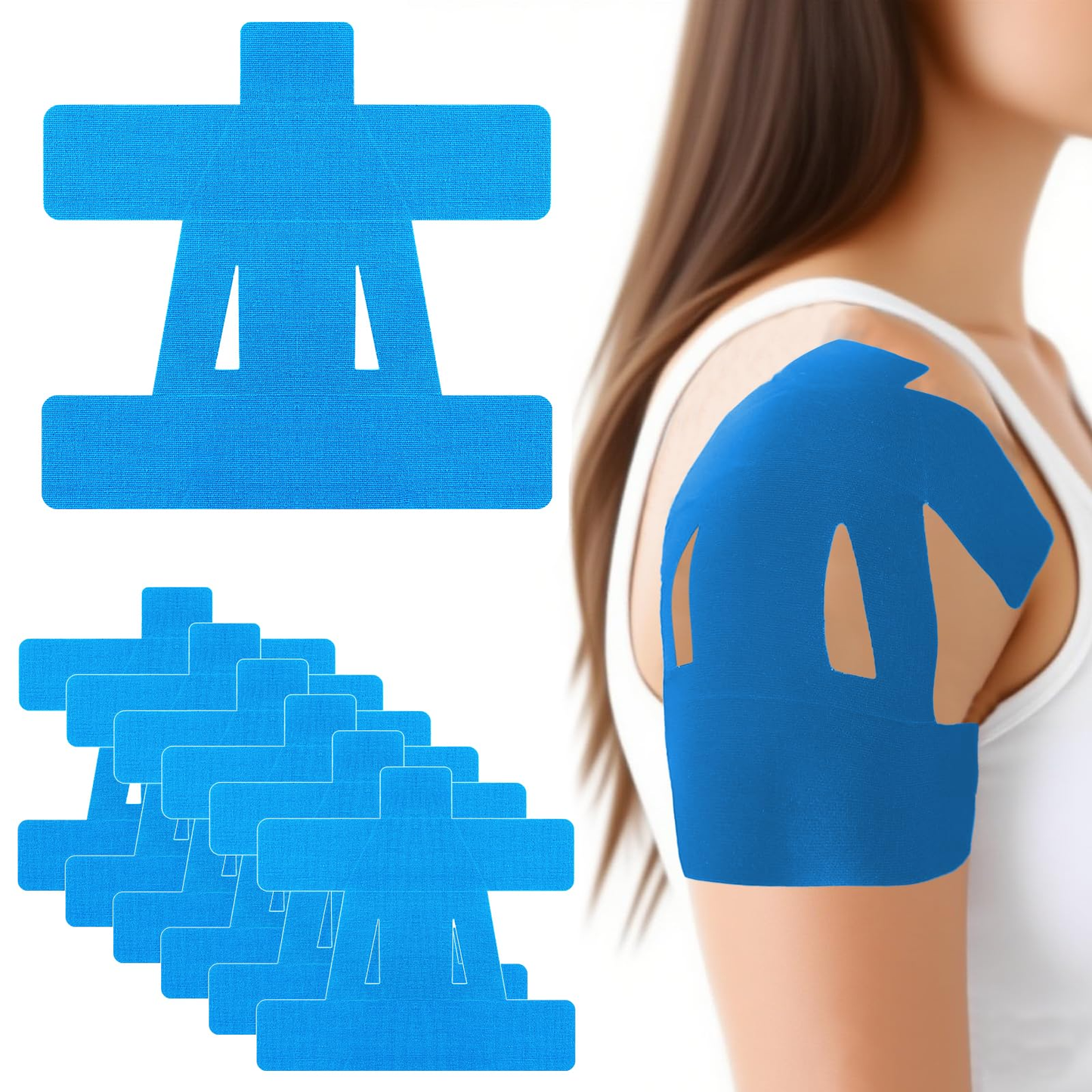 Precut Kinesiology Tape for Shoulder Waterproof Sports Support