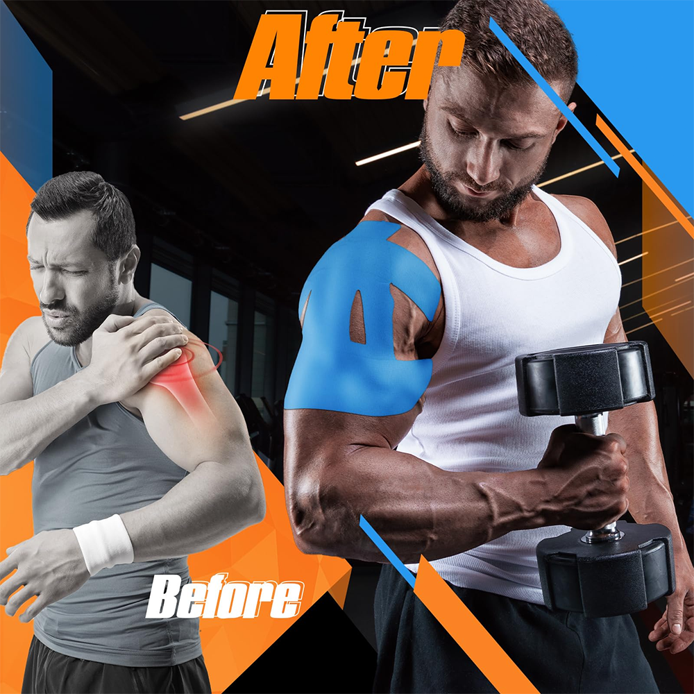 Precut Kinesiology Tape for Shoulder Waterproof Sports Support