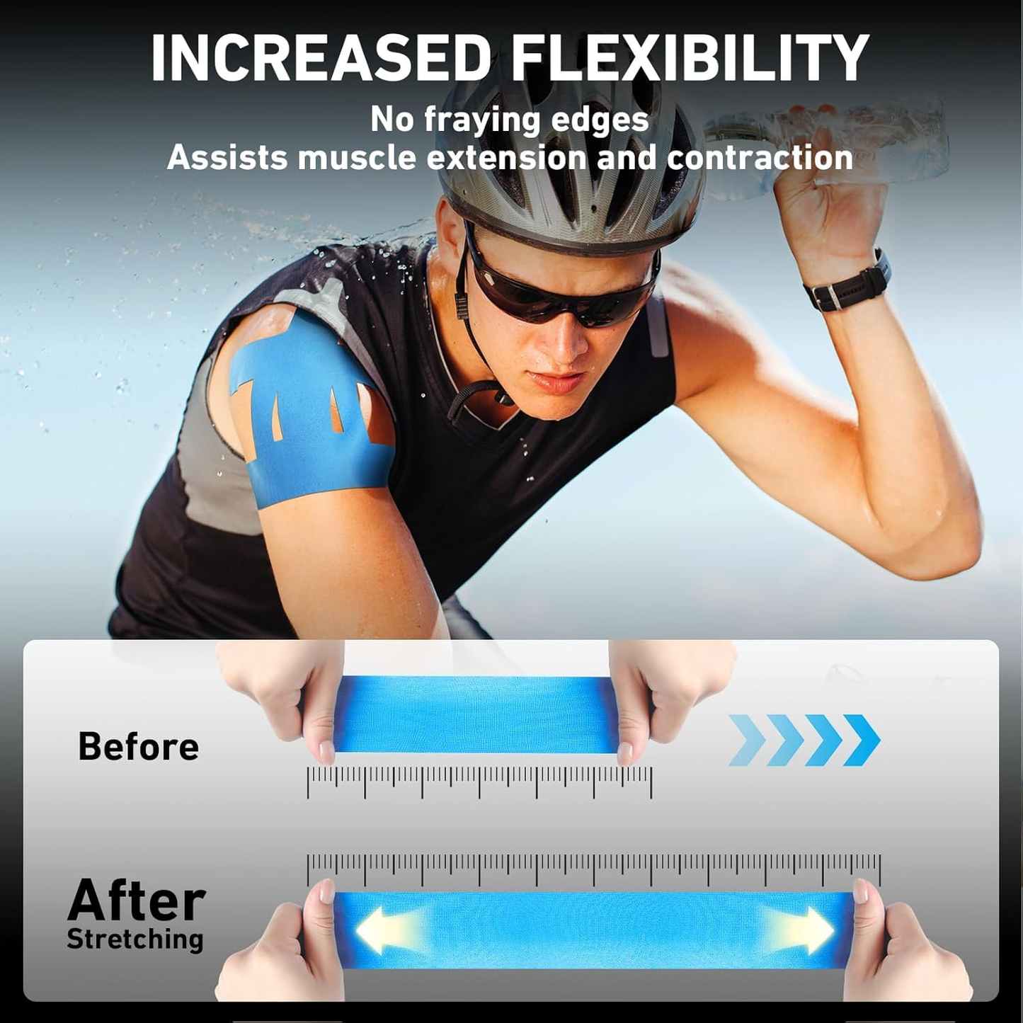 Precut Kinesiology Tape for Shoulder Waterproof Sports Support