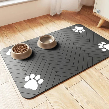 Quick-Dry Absorbent Pet Feeding & Bowl Placemat