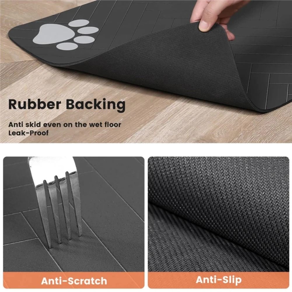 Quick-Dry Absorbent Pet Feeding & Bowl Placemat
