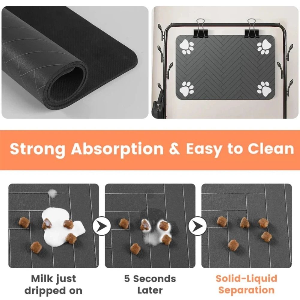 Quick-Dry Absorbent Pet Feeding & Bowl Placemat