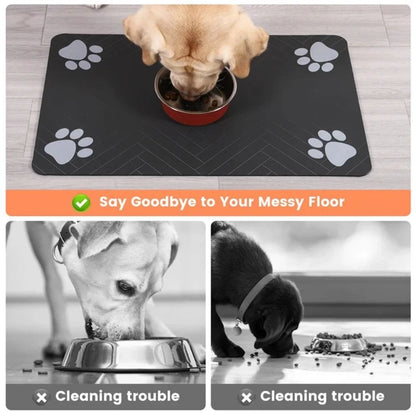 Quick-Dry Absorbent Pet Feeding & Bowl Placemat