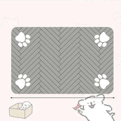 Quick-Dry Absorbent Pet Feeding & Bowl Placemat