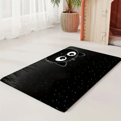 Non-Slip Cat Pattern Waterproof Pet Feeding Mat