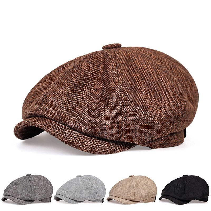 Mens Lightweight Newsboy Cap Retro Summer Beret Hat