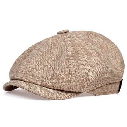 Mens Lightweight Newsboy Cap Retro Summer Beret Hat