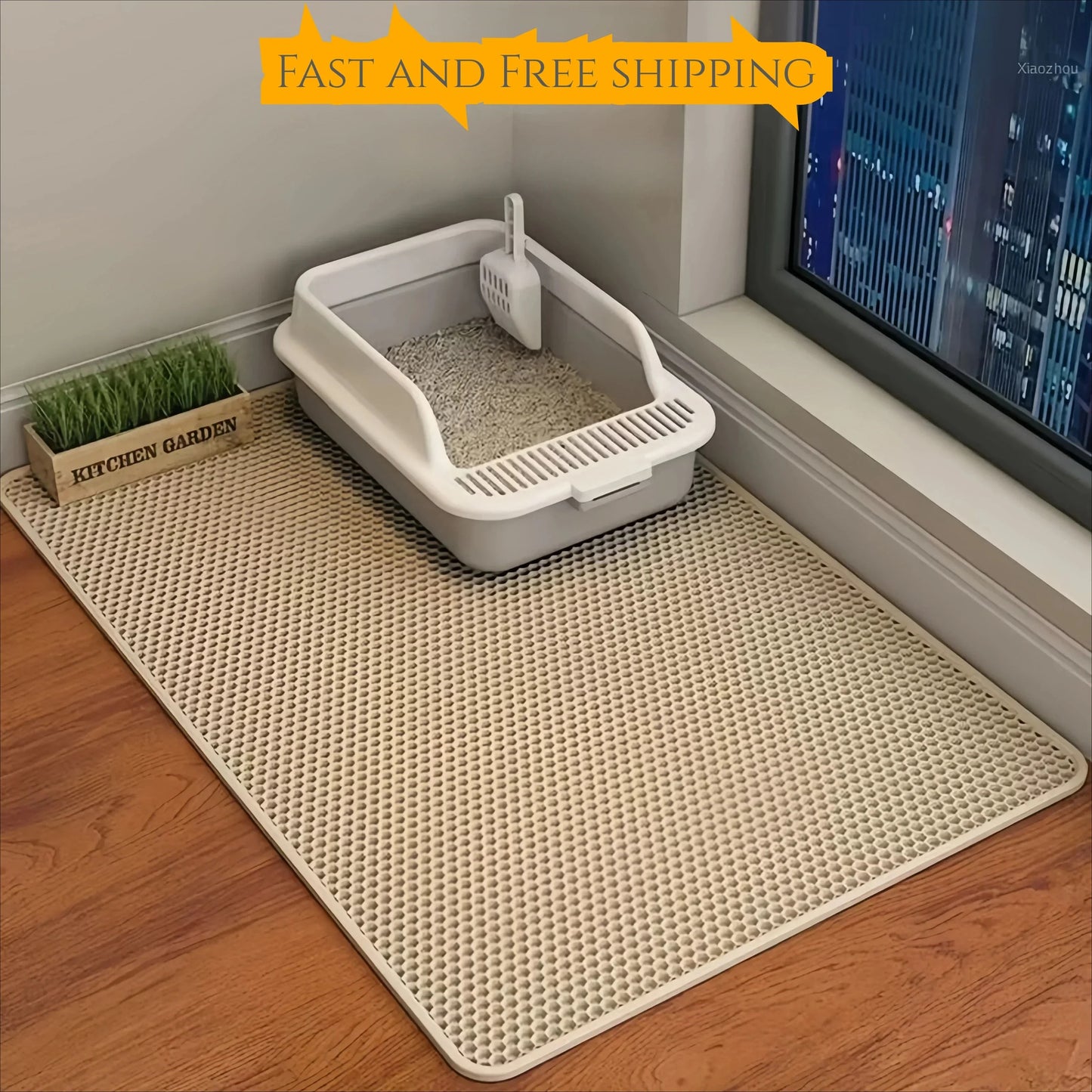 Double-Layer Honeycomb Litter Trapping Mat