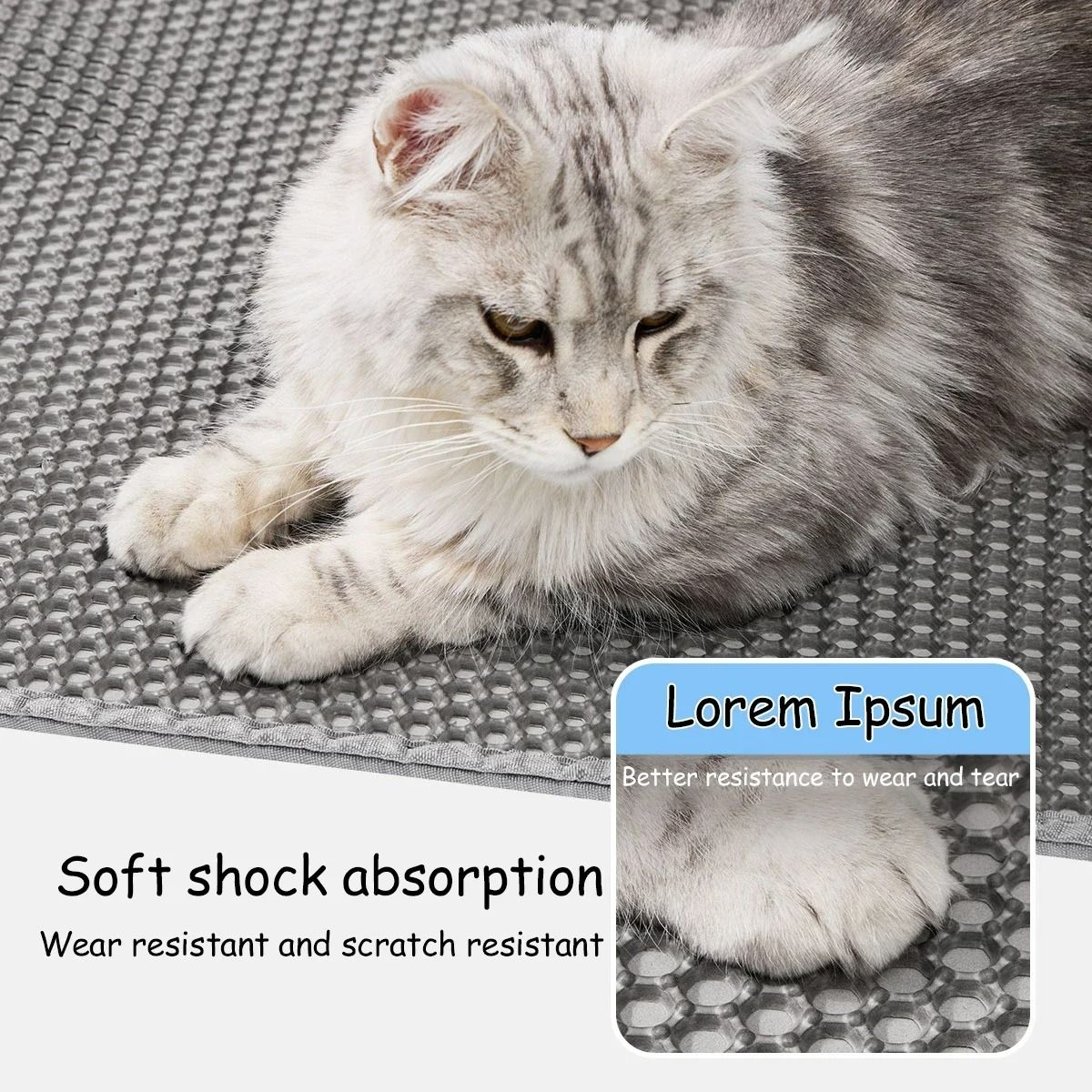Large Advanced Honeycomb Double-Layer Litter Mat