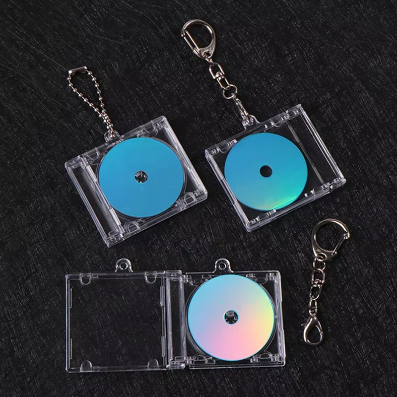 Retro NFC Keychain Mini CD Album Pendant for Bags, Keys & Collectors