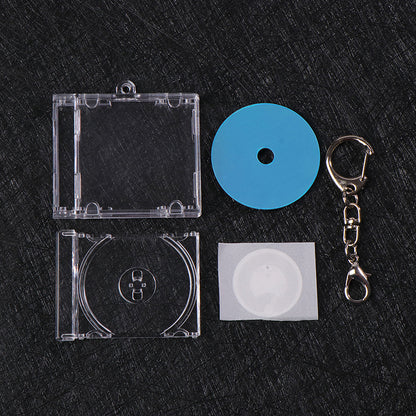 Retro NFC Keychain Mini CD Album Pendant for Bags, Keys & Collectors