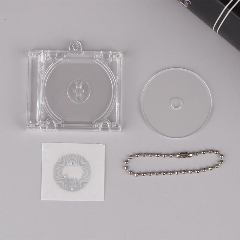 Retro NFC Keychain Mini CD Album Pendant for Bags, Keys & Collectors