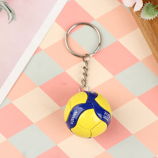 Mini Volleyball Keychain PVC Sports Bag Charm for Players, Coaches & Team Gifts