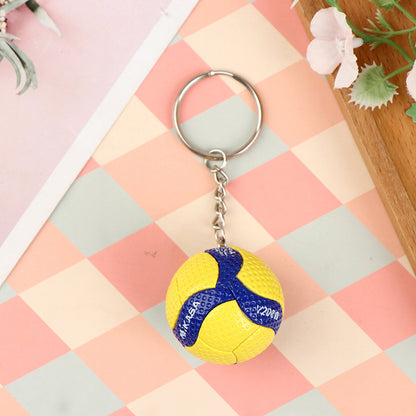 Mini Volleyball Keychain PVC Sports Bag Charm for Players, Coaches & Team Gifts