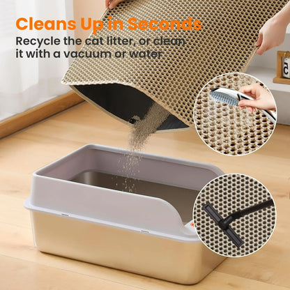 Advanced Honeycomb Double-Layer Litter Trapping Mat