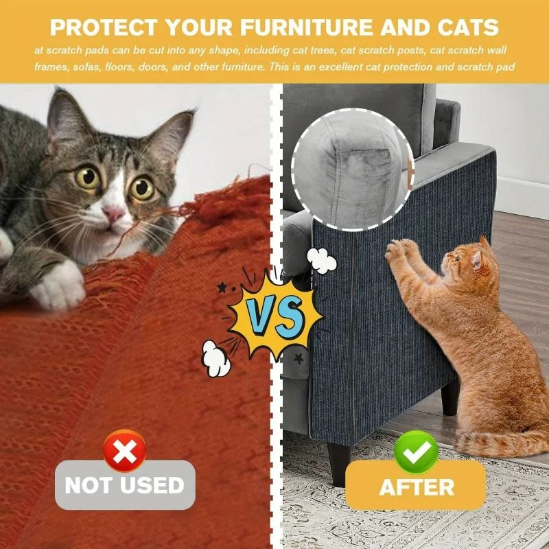 Custom-Fit Trimmable Cat Scratching Carpet