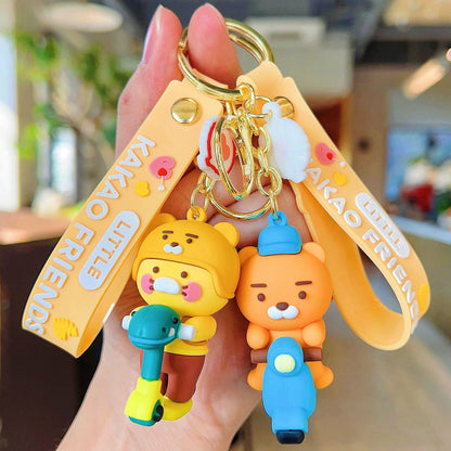 Choonsik Silicone Keychain Doll for Bags, Cars & Cute Korean Gift Accessories