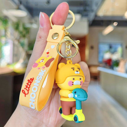 Choonsik Silicone Keychain Doll for Bags, Cars & Cute Korean Gift Accessories