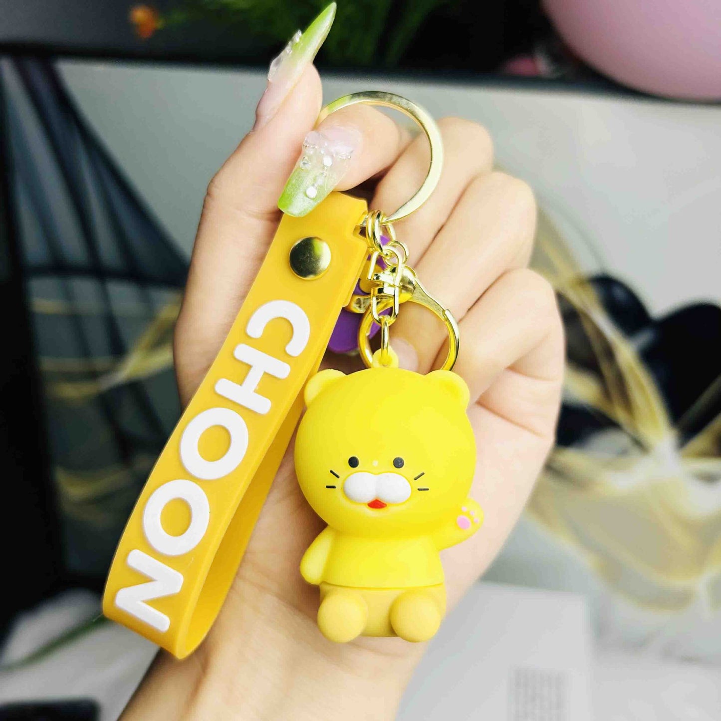 Choonsik Silicone Keychain Doll for Bags, Cars & Cute Korean Gift Accessories