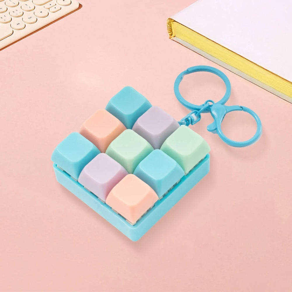 Key Fidget Keyboard Toy Keychain for Stress Relief and Focus