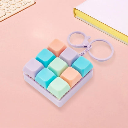 Key Fidget Keyboard Toy Keychain for Stress Relief and Focus