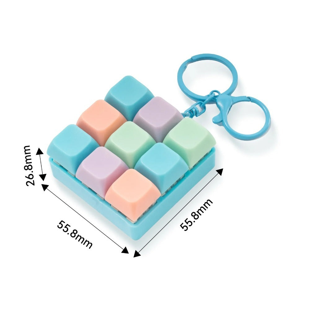 Key Fidget Keyboard Toy Keychain for Stress Relief and Focus