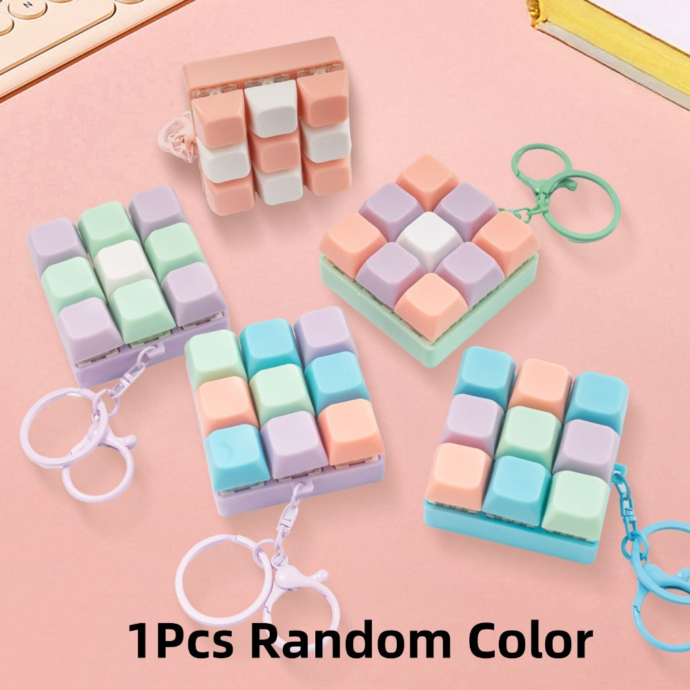 Key Fidget Keyboard Toy Keychain for Stress Relief and Focus