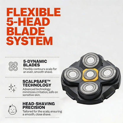 Titanium 5-Head Replacement Blade for Bald Head Electric Shavers