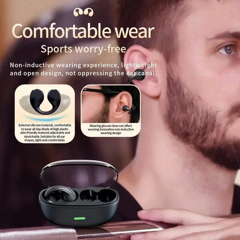 AeroClip Pro Wireless Earbuds with Noise Canceling HD Calls