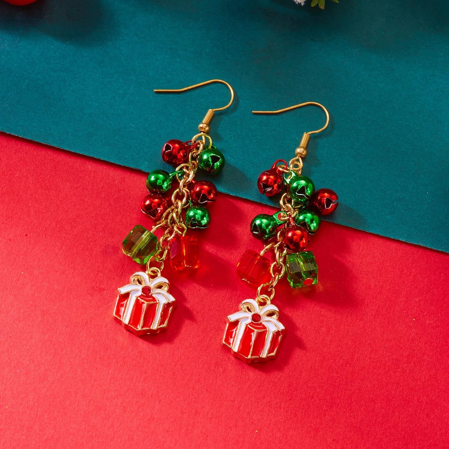 Trendy Christmas Santa Snowman and Snowflake Dangle Earrings