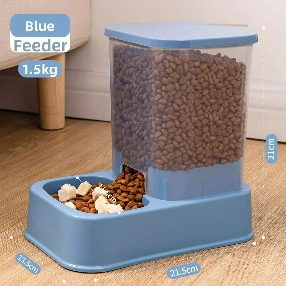 Automatic Gravity-Fed Pet Food and Water Dispenser Set