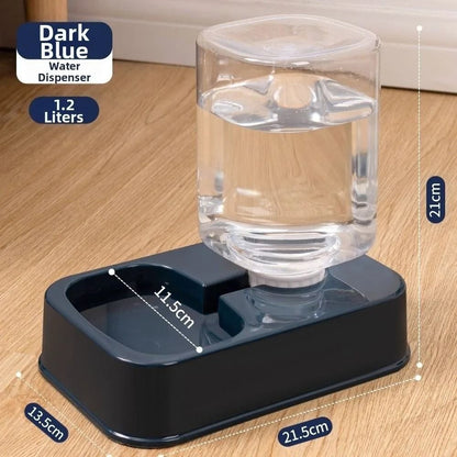 Automatic Gravity-Fed Pet Food and Water Dispenser Set