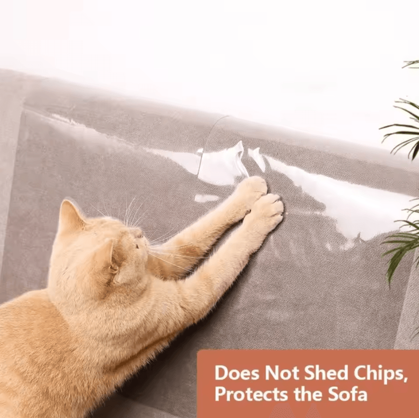 ClearGuard Anti-Scratch Sofa Protector for Cats