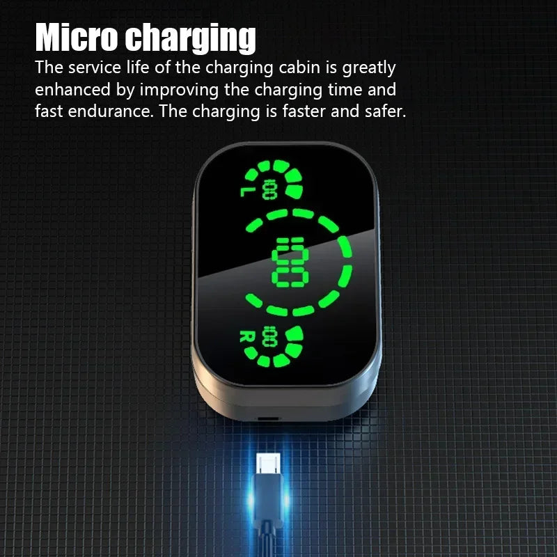 SmartTouch TWS Wireless Bluetooth Earbuds with LED Charging Case and HD Mic