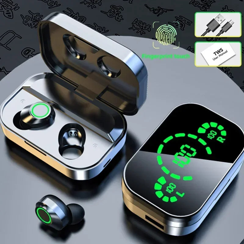SmartTouch TWS Wireless Bluetooth Earbuds with LED Charging Case and HD Mic