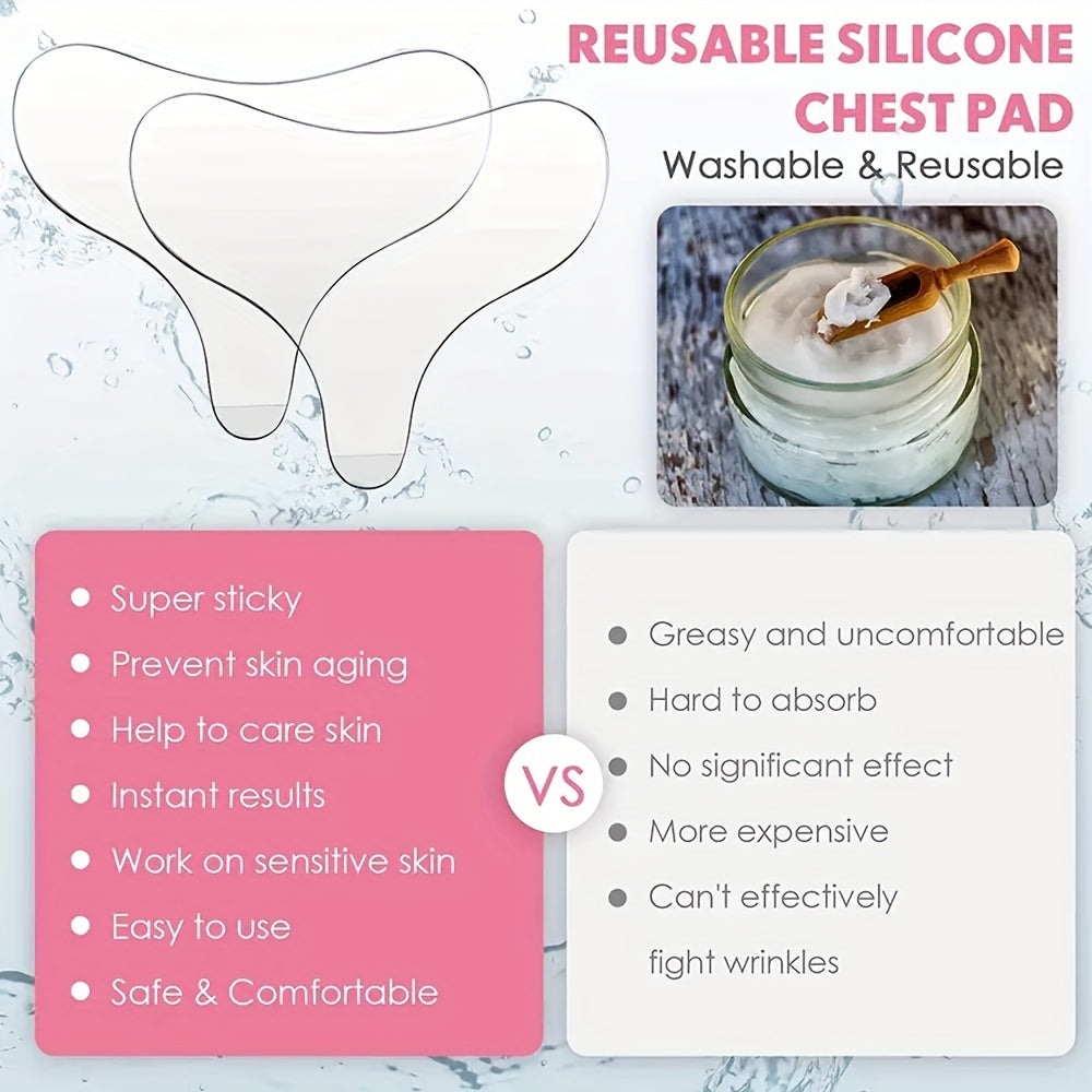 Reusable Silicone Chest Wrinkle Patch Anti Aging Skin Smoothing Pad