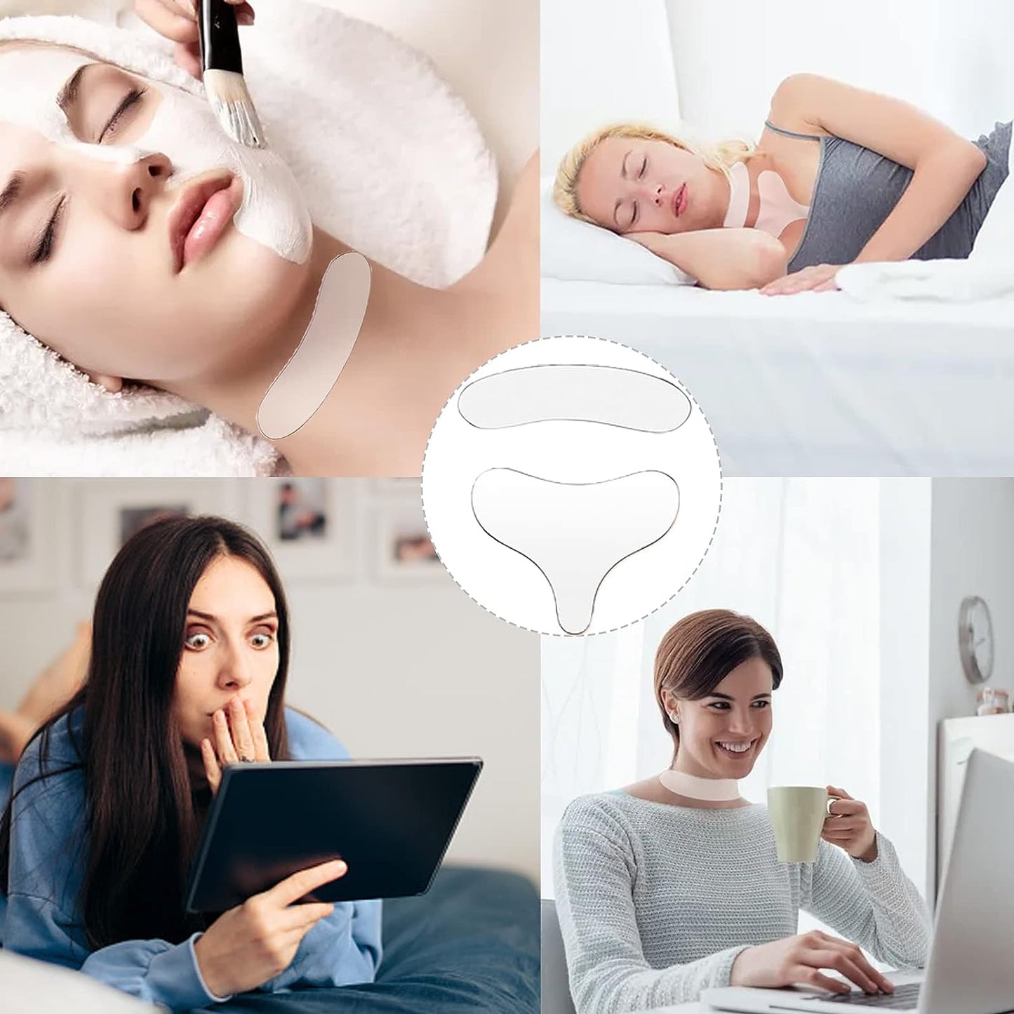 Reusable Silicone Chest Wrinkle Patch Anti Aging Skin Smoothing Pad