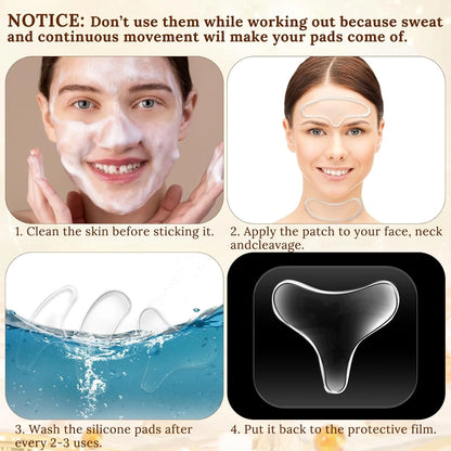 Reusable Silicone Chest Wrinkle Patch Anti Aging Skin Smoothing Pad