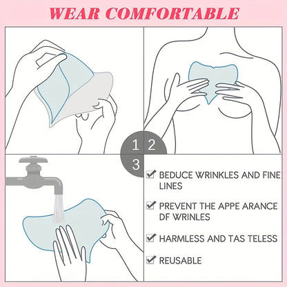 Reusable Silicone Chest Wrinkle Patch Anti Aging Skin Smoothing Pad