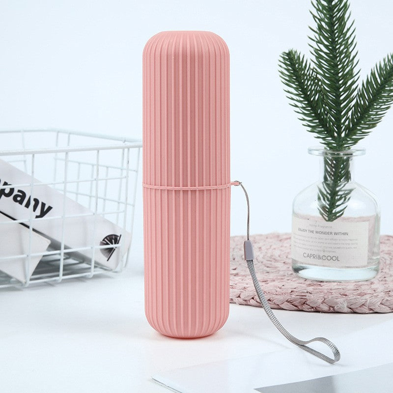 Portable Travel Toothbrush Holder Cup with Toothpaste Storage for Home, Gym & Travel
