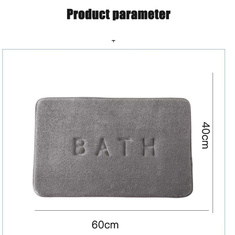 CloudSoft Memory Foam Bath Mat Super Absorbent Bath Mat with Non Slip Backing for Bathroom & Kitchen