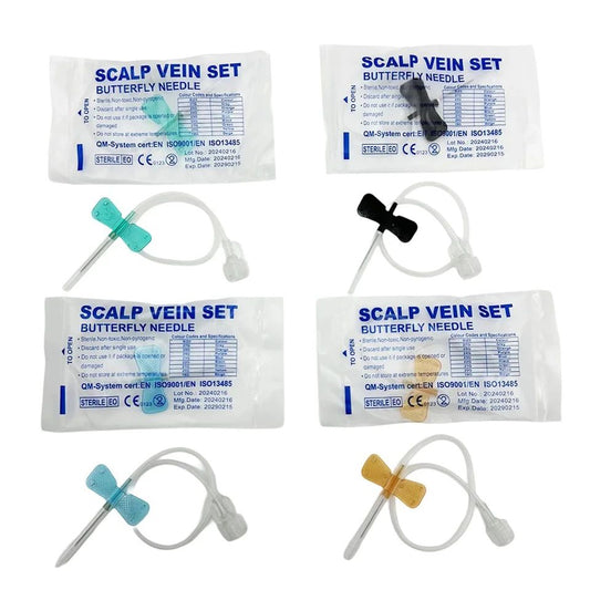 50-Pack Disposable Butterfly Veterinary Infusion Needles for Pets