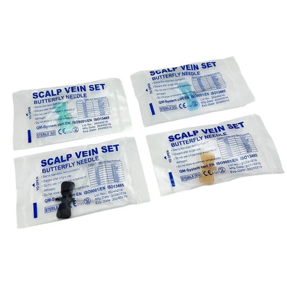 50-Pack Disposable Butterfly Veterinary Infusion Needles for Pets