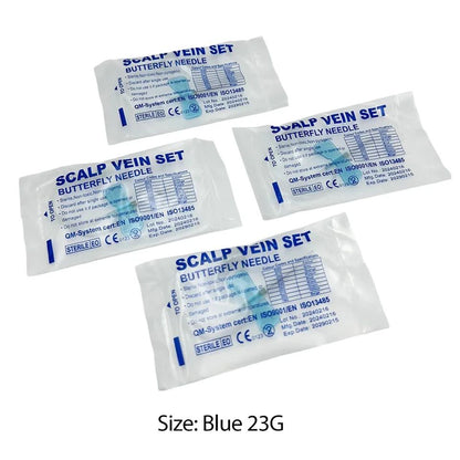 50-Pack Disposable Butterfly Veterinary Infusion Needles for Pets