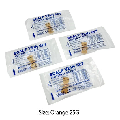 50-Pack Disposable Butterfly Veterinary Infusion Needles for Pets