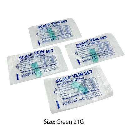 50-Pack Disposable Butterfly Veterinary Infusion Needles for Pets