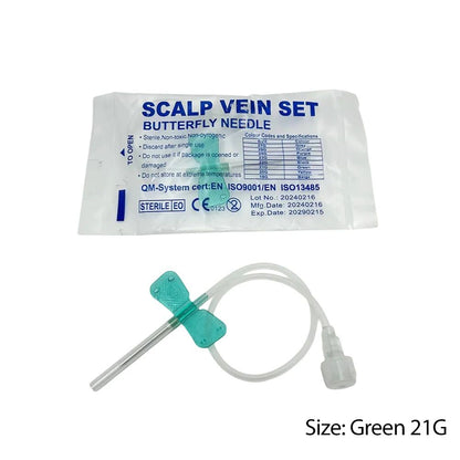 50-Pack Disposable Butterfly Veterinary Infusion Needles for Pets