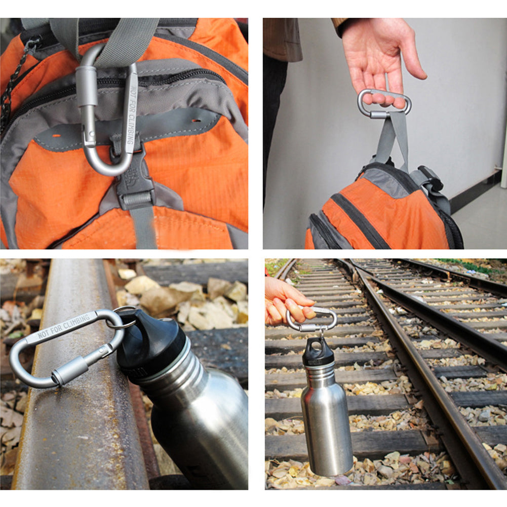 AdventureLock Aluminum Carabiner Clip Set for Keys, Gear & Everyday Carry