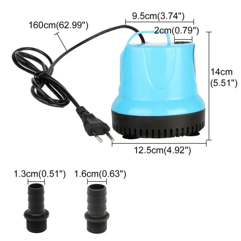 Mini Bottom Suction Submersible Water Pump for Aquariums, Fish Tanks & Ponds